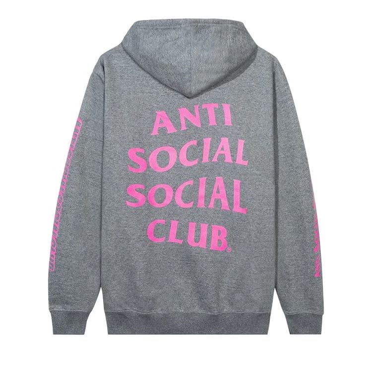 Anti Social Social Club Split Zip Hoodie Grey