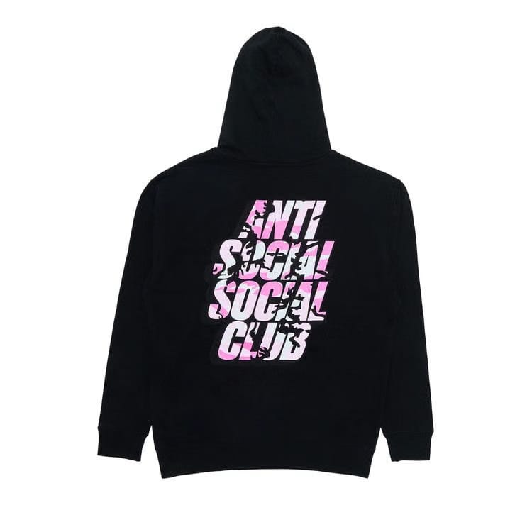 Anti Social Social Club Blocked Pink Camo Hoodie Black