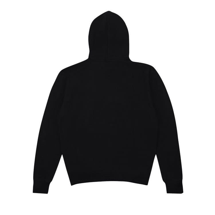 Balmain Logo Printed Drawstring Hoodie Black/White