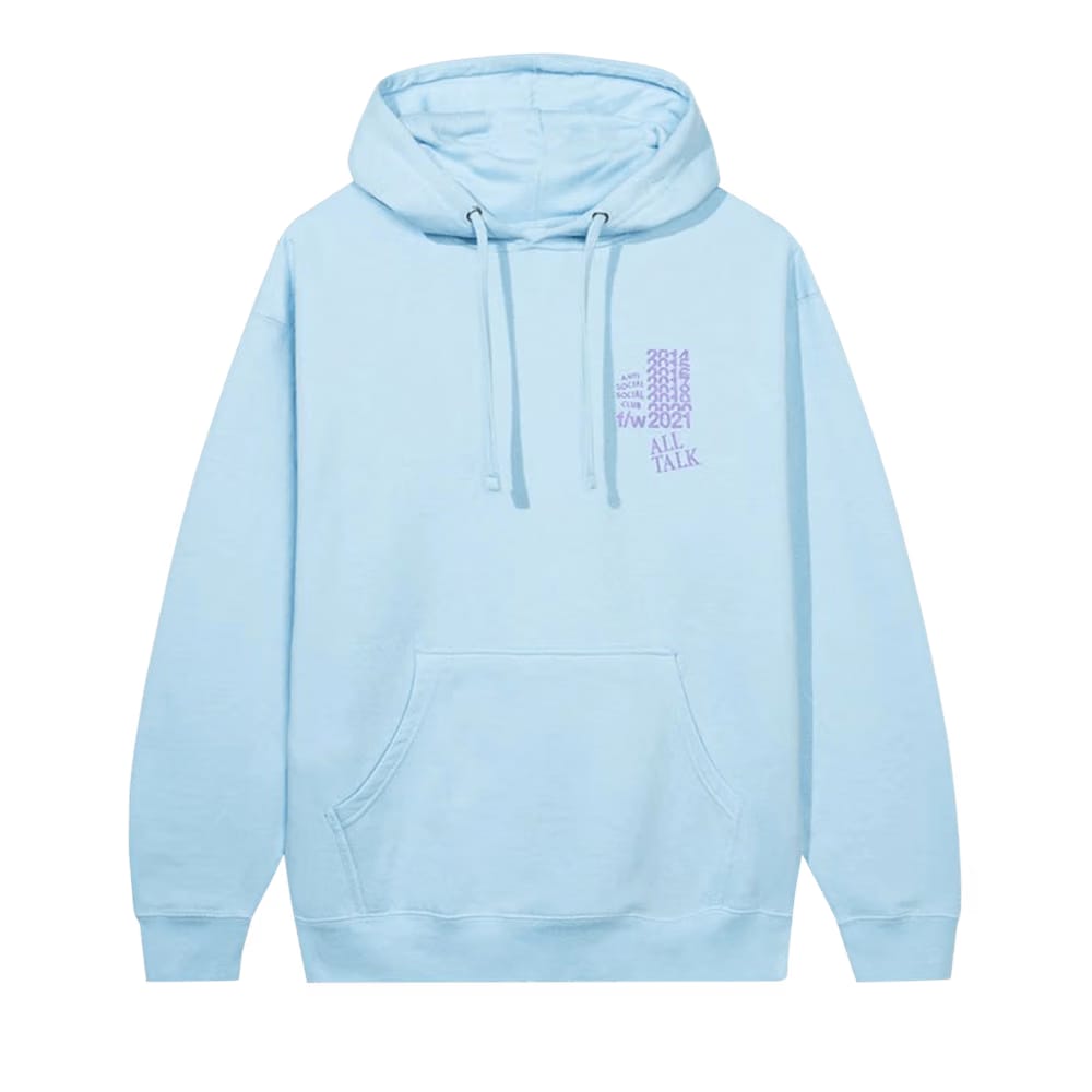 Anti Social Social Club All Talk On A Blog Hoodie Blue