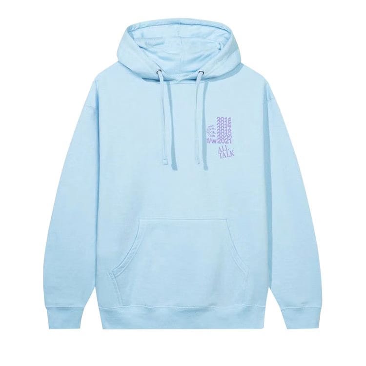 Anti Social Social Club All Talk On A Blog Hoodie Blue