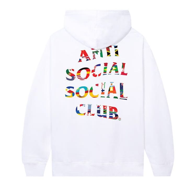 Anti Social Social Club Flag Collage Hoodie White