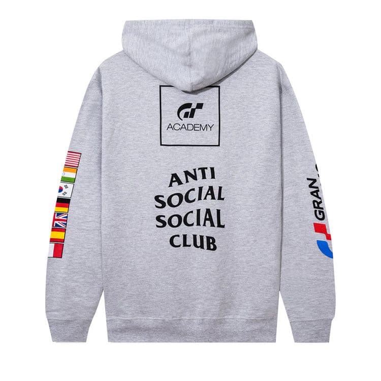 Anti Social Social Club x Gran Turismo Flag Zip Hoodie Heather Grey
