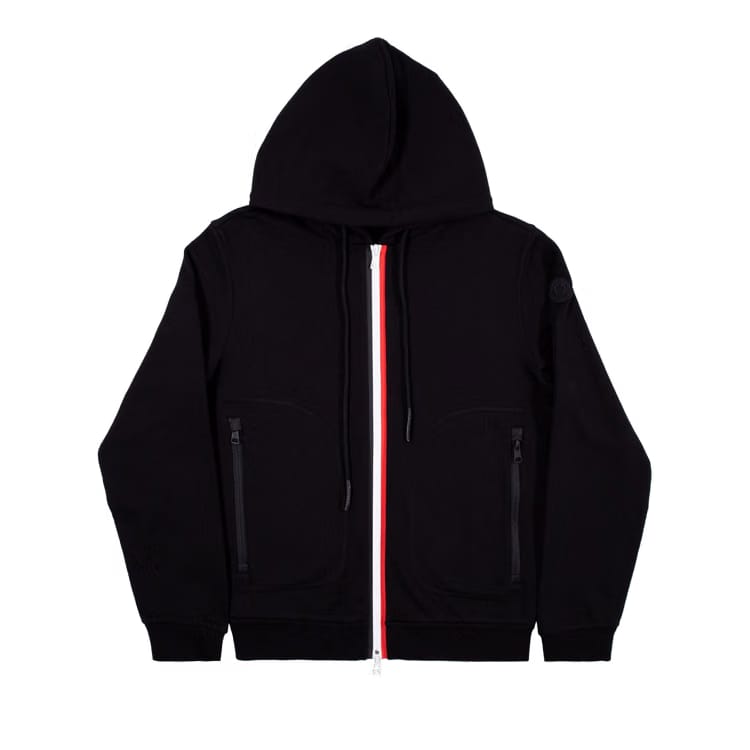Moncler Maglia Cardi Hoodie With Zipper Black