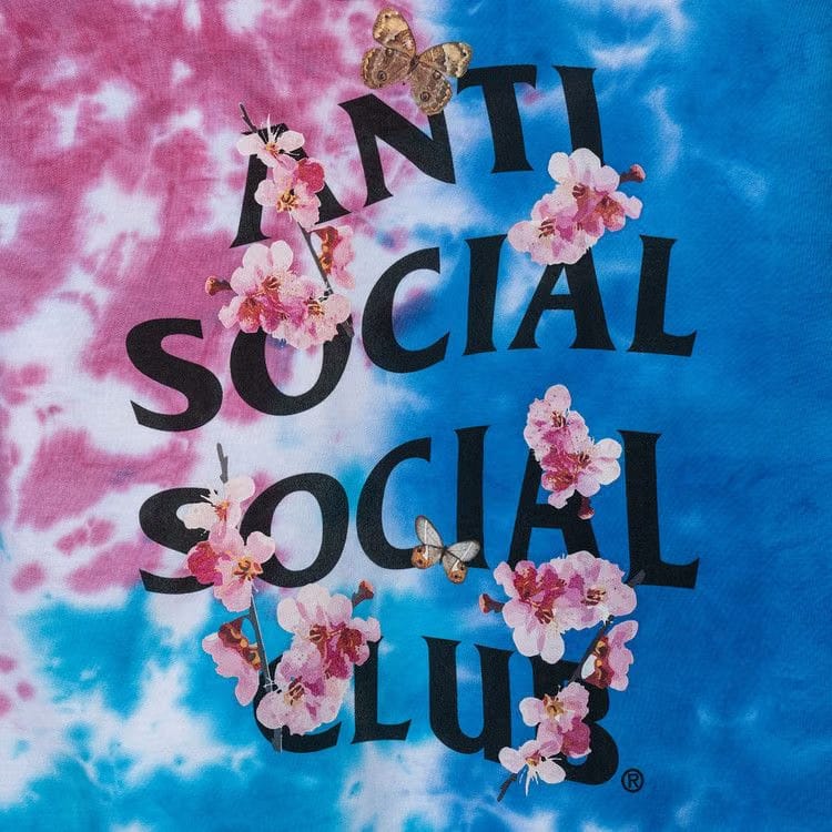 Anti Social Social Club Kkoch Hi-5 Candy Tie Dye Hoodie Blue