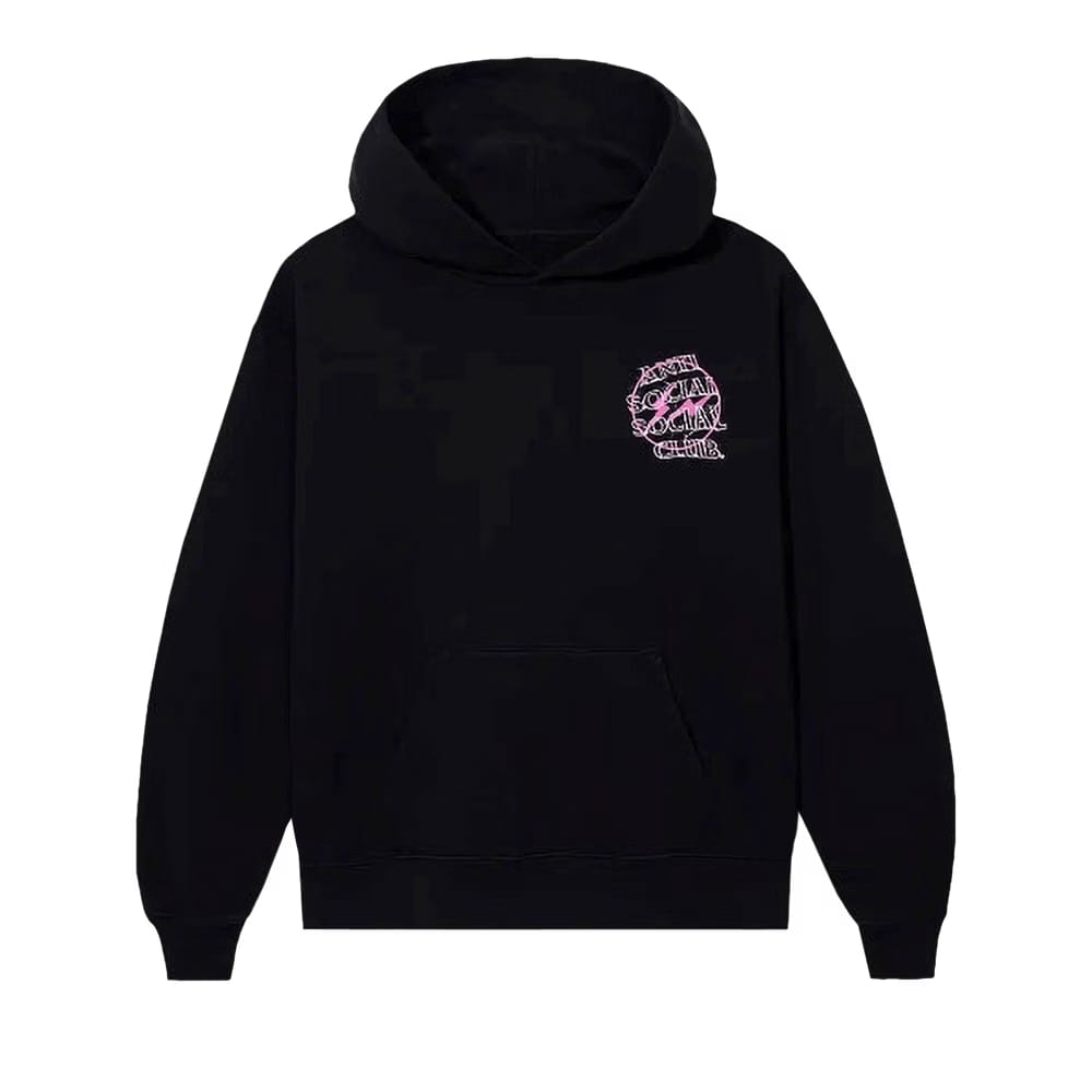 Anti Social Social Club x Fragment Bolt Hoodie Black/Pink