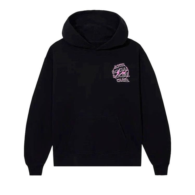 Anti Social Social Club x Fragment Bolt Hoodie Black/Pink