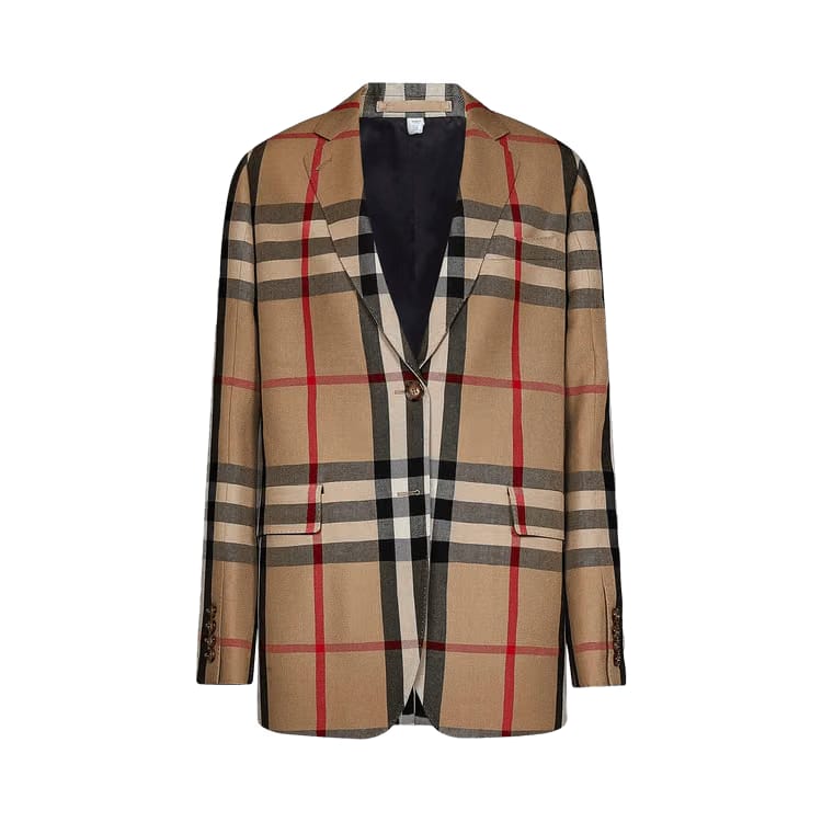 Burberry Check Tailored Jacket Archive Beige