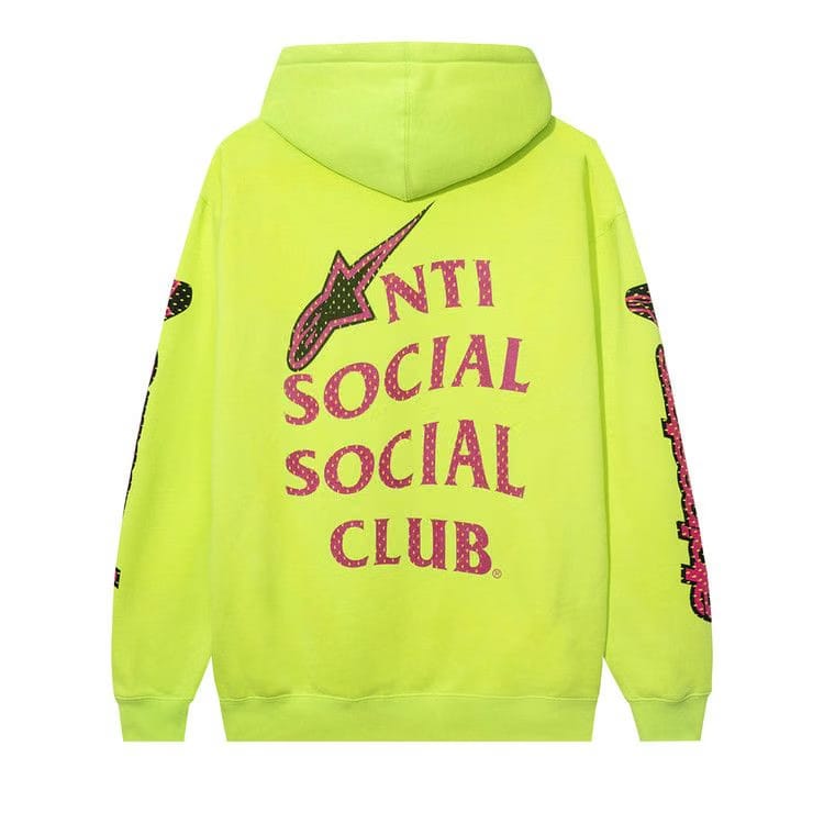 Anti Social Social Club x Alpine Stars Track Hoodie Neon Yellow