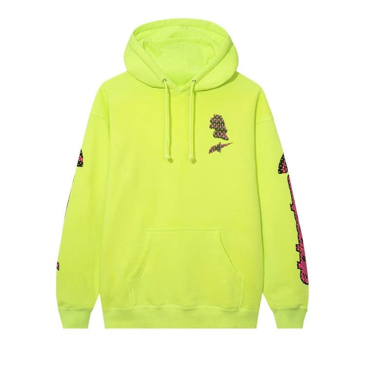 Anti Social Social Club x Alpine Stars Track Hoodie Neon Yellow