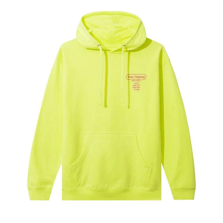 Anti Social Social Club Over Thinking 21 Hoodie Neon Green