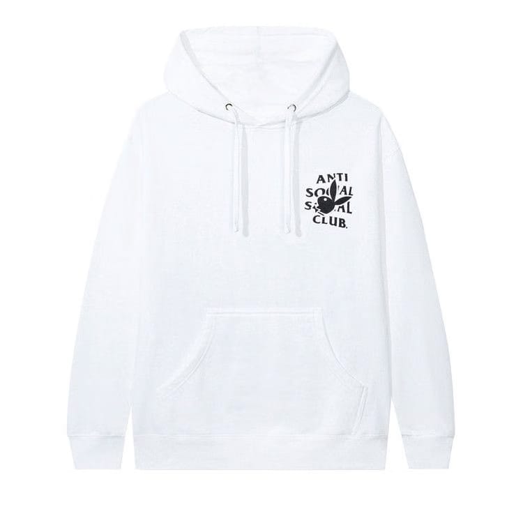 Anti Social Social Club x Playboy Bunny Logo Hoodie White White