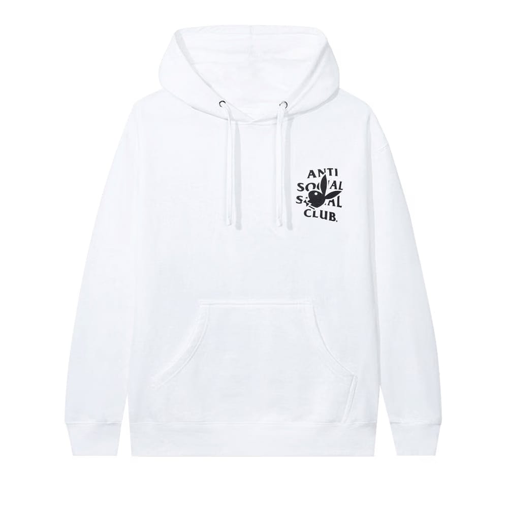Anti Social Social Club x Playboy Bunny Logo Hoodie White White