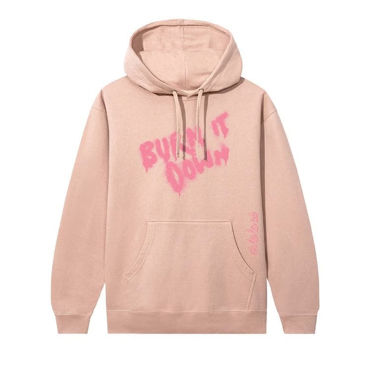 Anti Social Social Club x 2 Tone Burn It Down Hoodie Dusty Pink