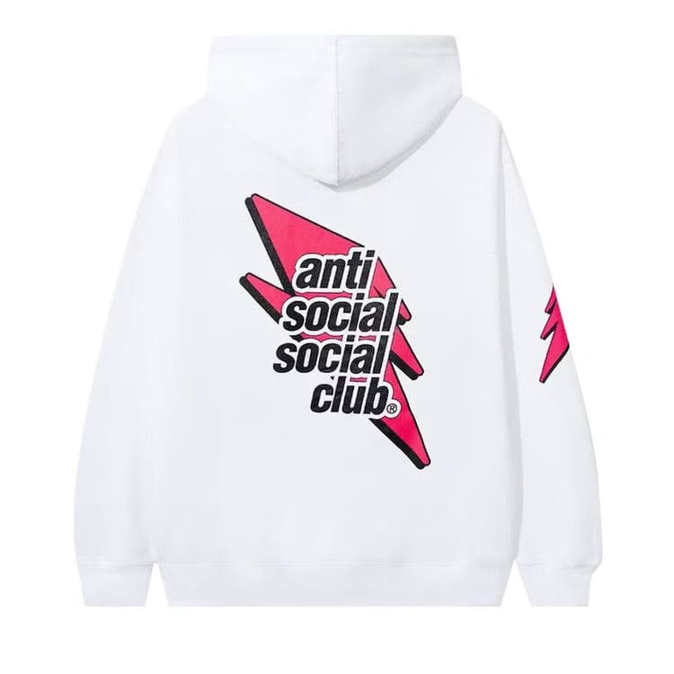 Anti Social Social Club Careless Bolt Hoodie White/Pink