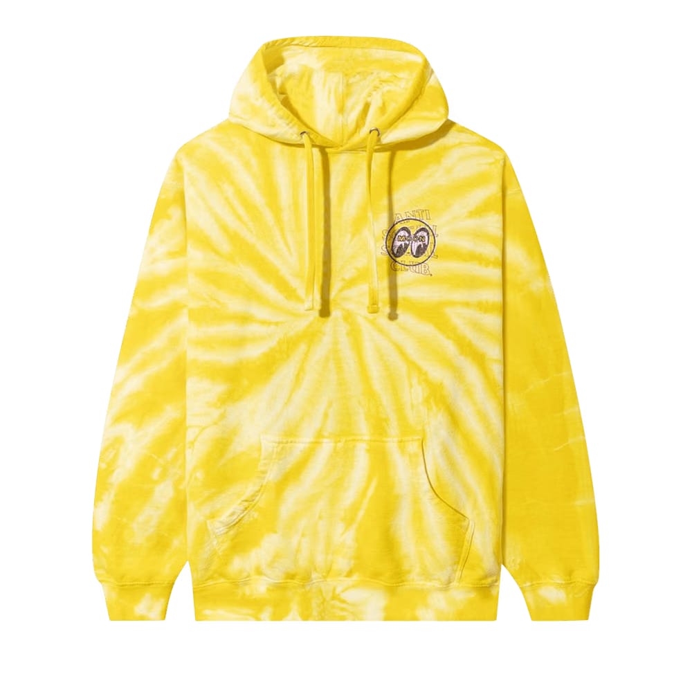 Anti Social Social Club x Mooneyes Glitter Crossfire Hoodie Yellow Tie Dye