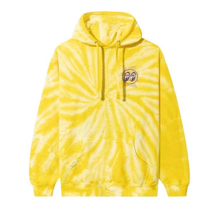 Anti Social Social Club x Mooneyes Glitter Crossfire Hoodie Yellow Tie Dye