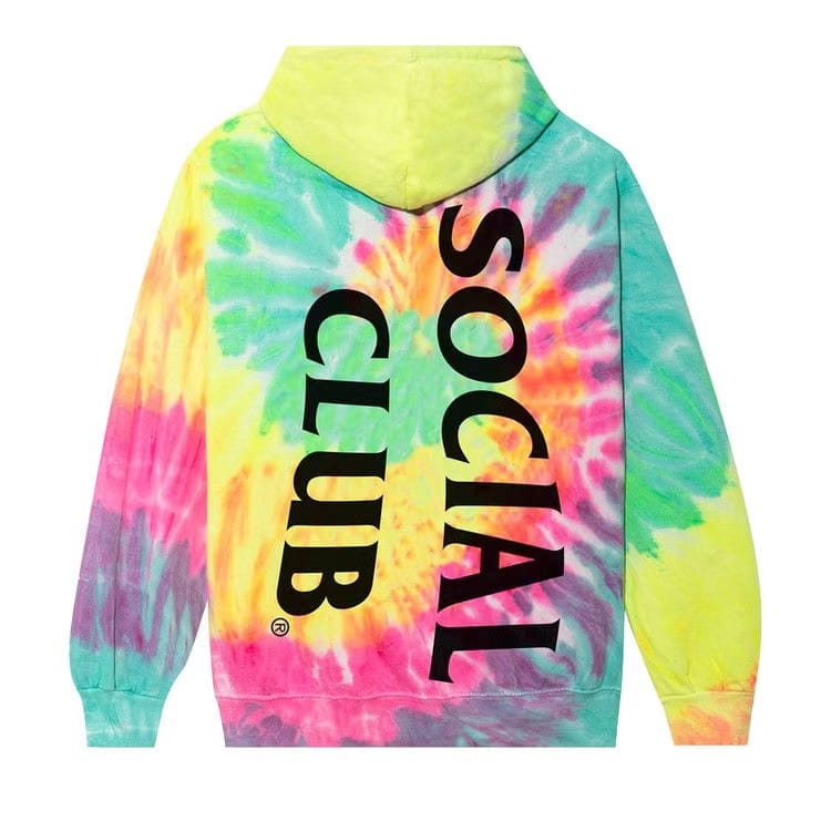 Anti Social Social Club Vertical Horizon Hoodie Rainbow Tie Dye