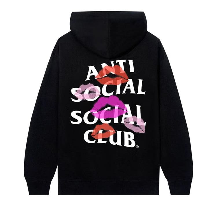 Anti Social Social Club Your Kiss Hoodie Black