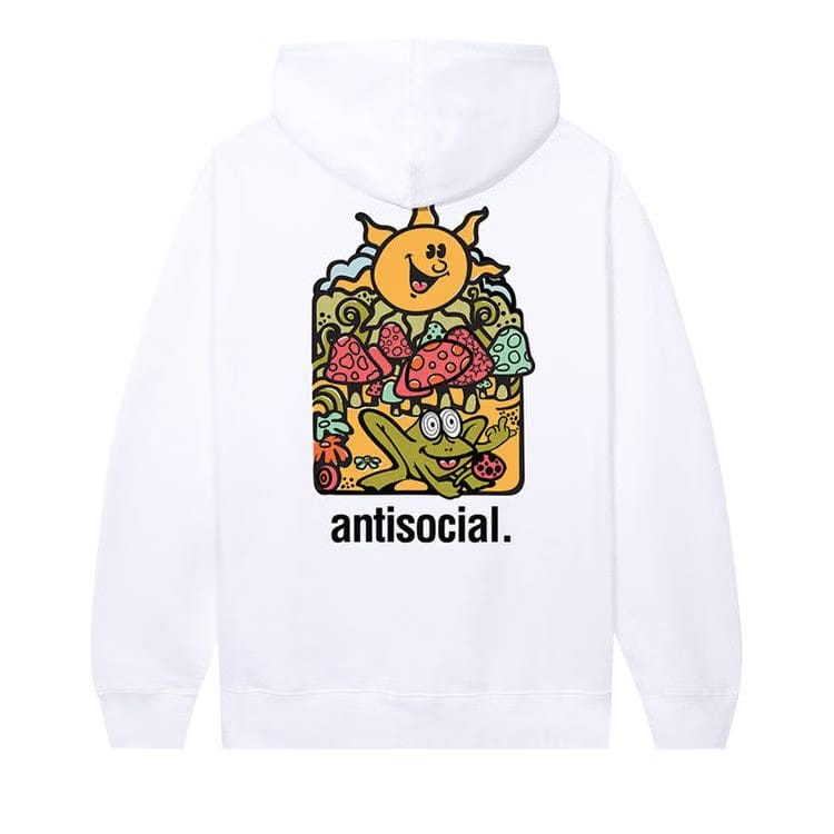Anti Social Social Club Frog Trip Hoodie White