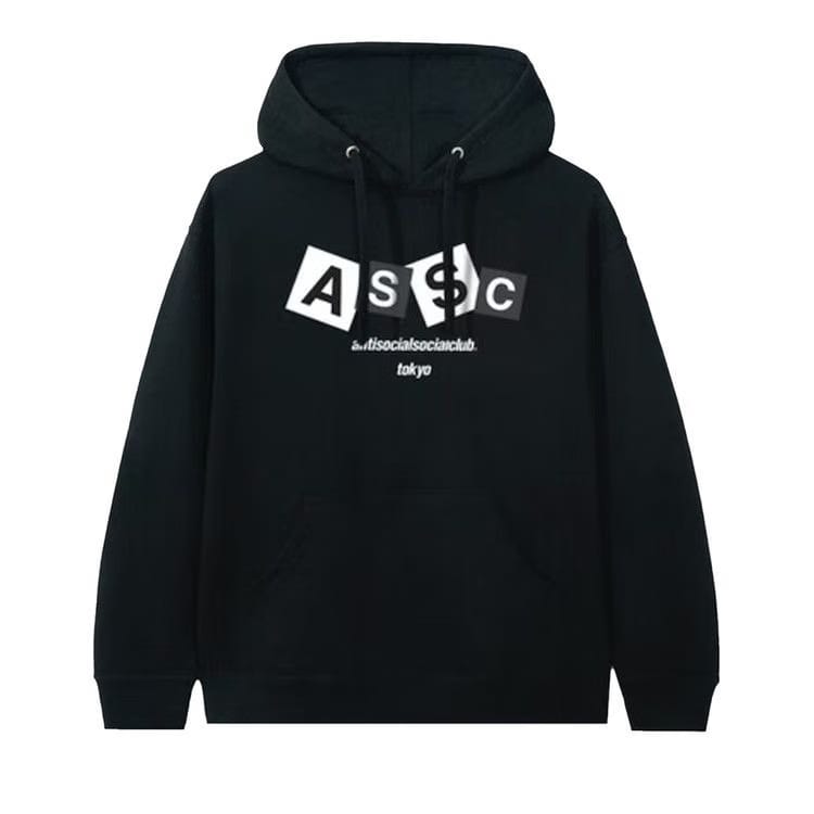 Anti Social Social Club Angle Hair Hoodie Black