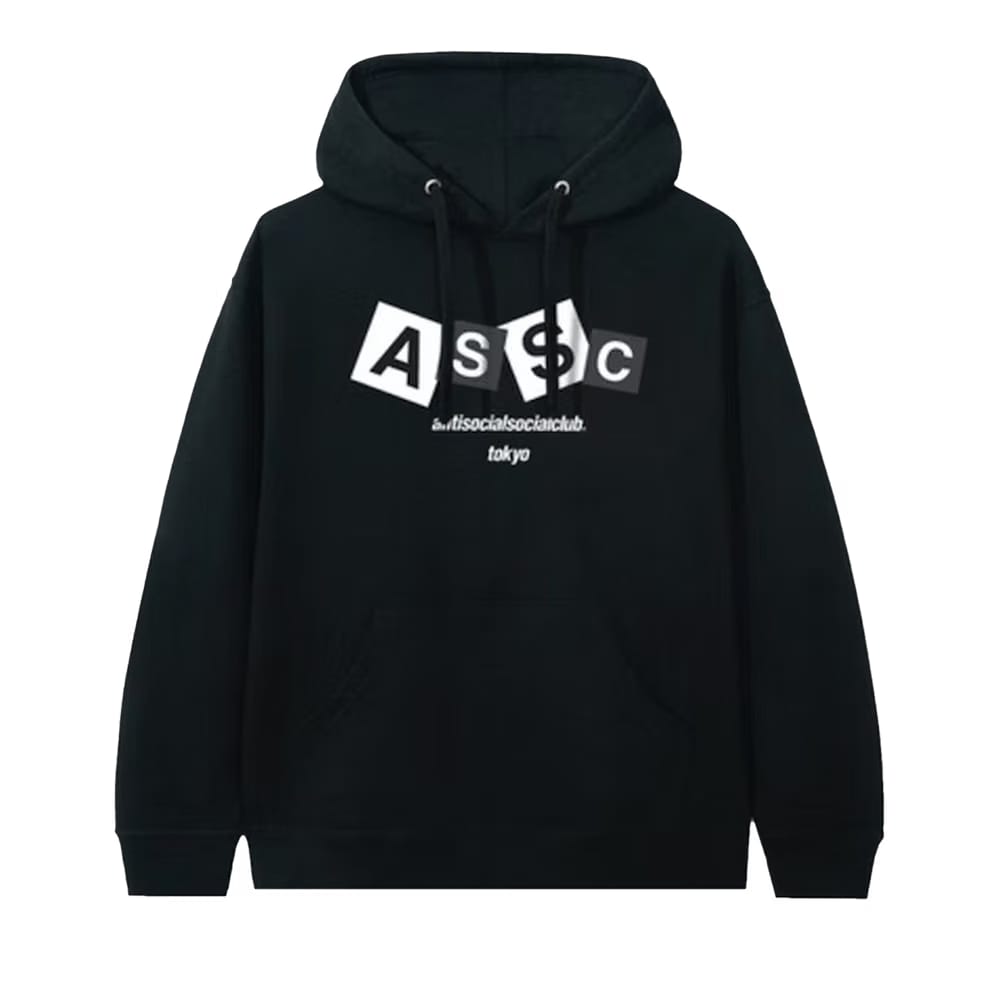 Anti Social Social Club Angle Hair Hoodie Black