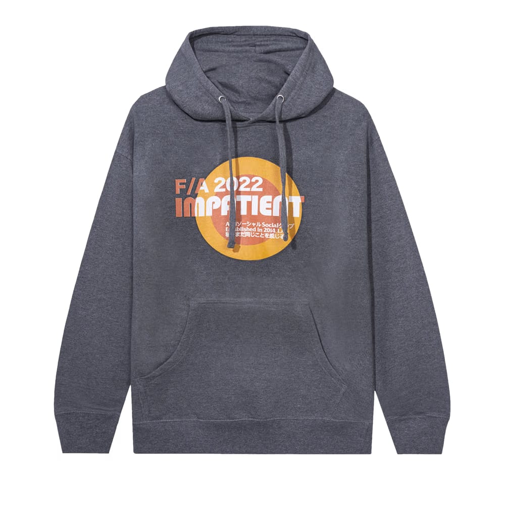 Anti Social Social Club Impatient Heather Hoodie Heather Grey