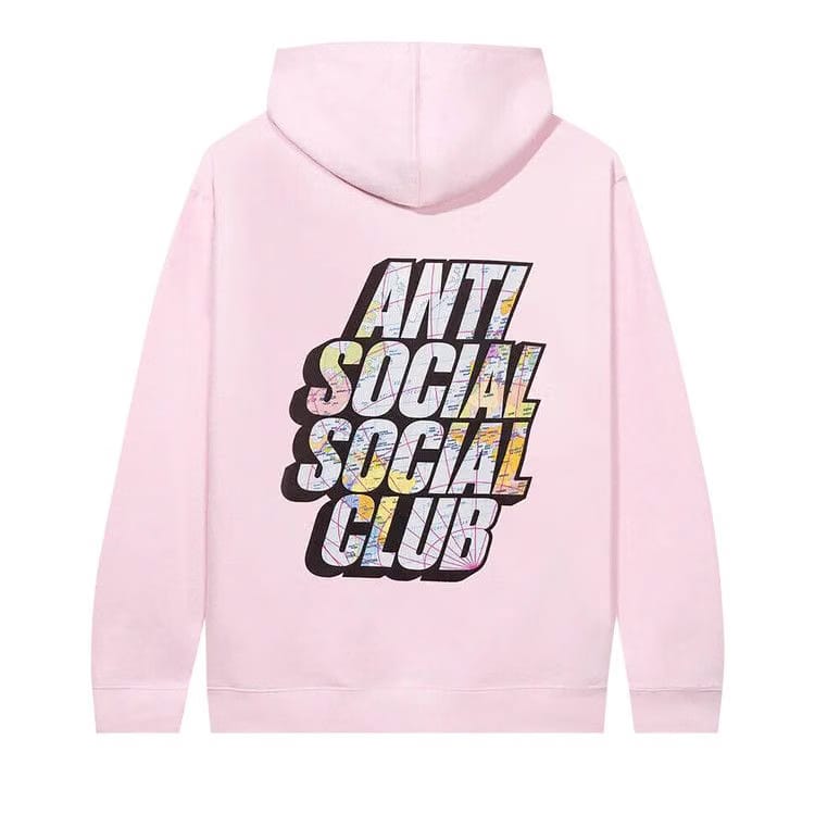 Anti Social Social Club Drop A Pin Hoodie Pink