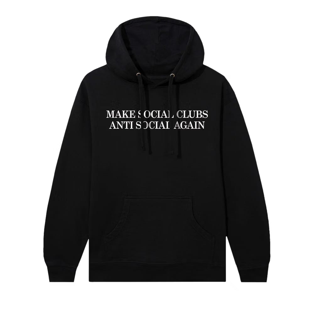 Anti Social Social Club Double Hate Hoodie Black