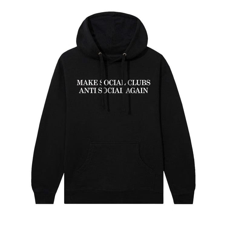 Anti Social Social Club Double Hate Hoodie Black