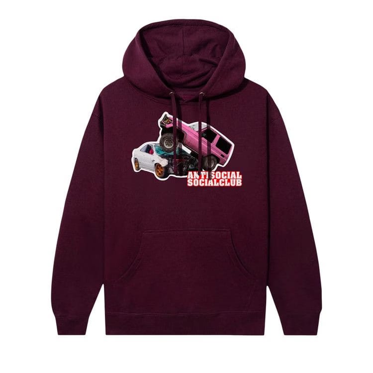 Anti Social Social Club Sleep Forever Hoodie Maroon