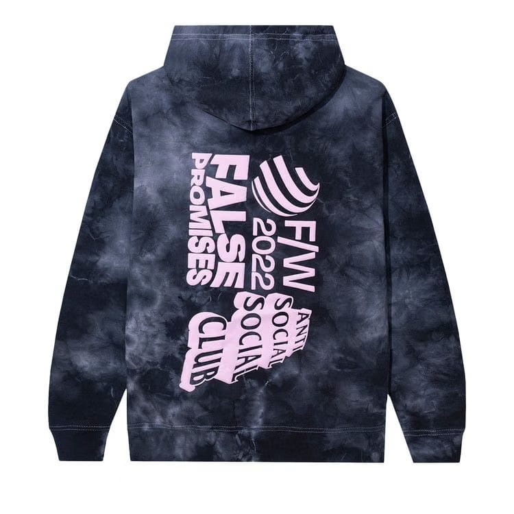 Anti Social Social Club False Promises Tie Dye Hoodie Black