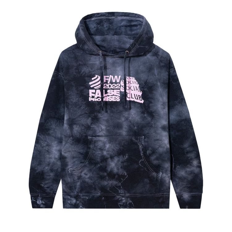 Anti Social Social Club False Promises Tie Dye Hoodie Black