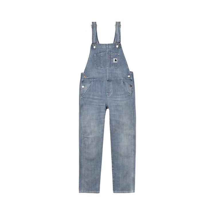 Carhartt WIP Bib Overalls Blue Light Stone Washed