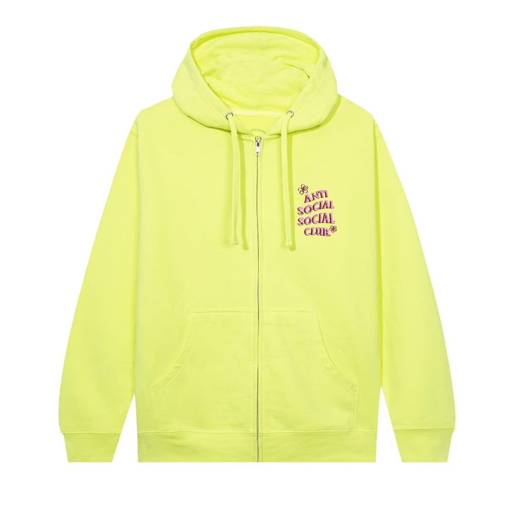 Anti Social Social Club Coral Crush Zip Hoodie Yellow