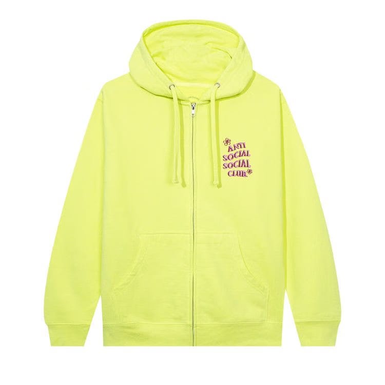 Anti Social Social Club Coral Crush Zip Hoodie Yellow