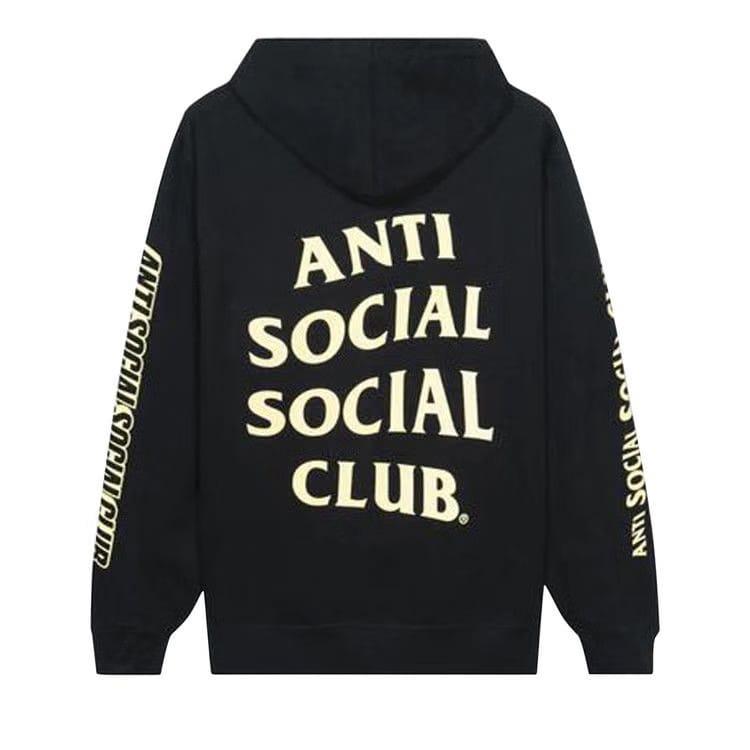 Anti Social Social Club Split Zip Hoodie Black