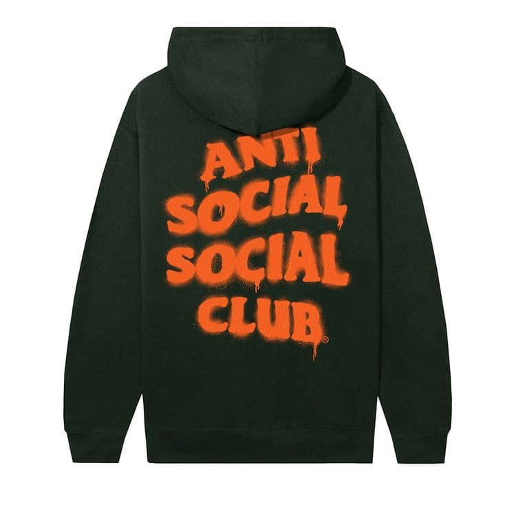 Anti Social Social Club x 2 Tone Burn It Down Hoodie Dark Green