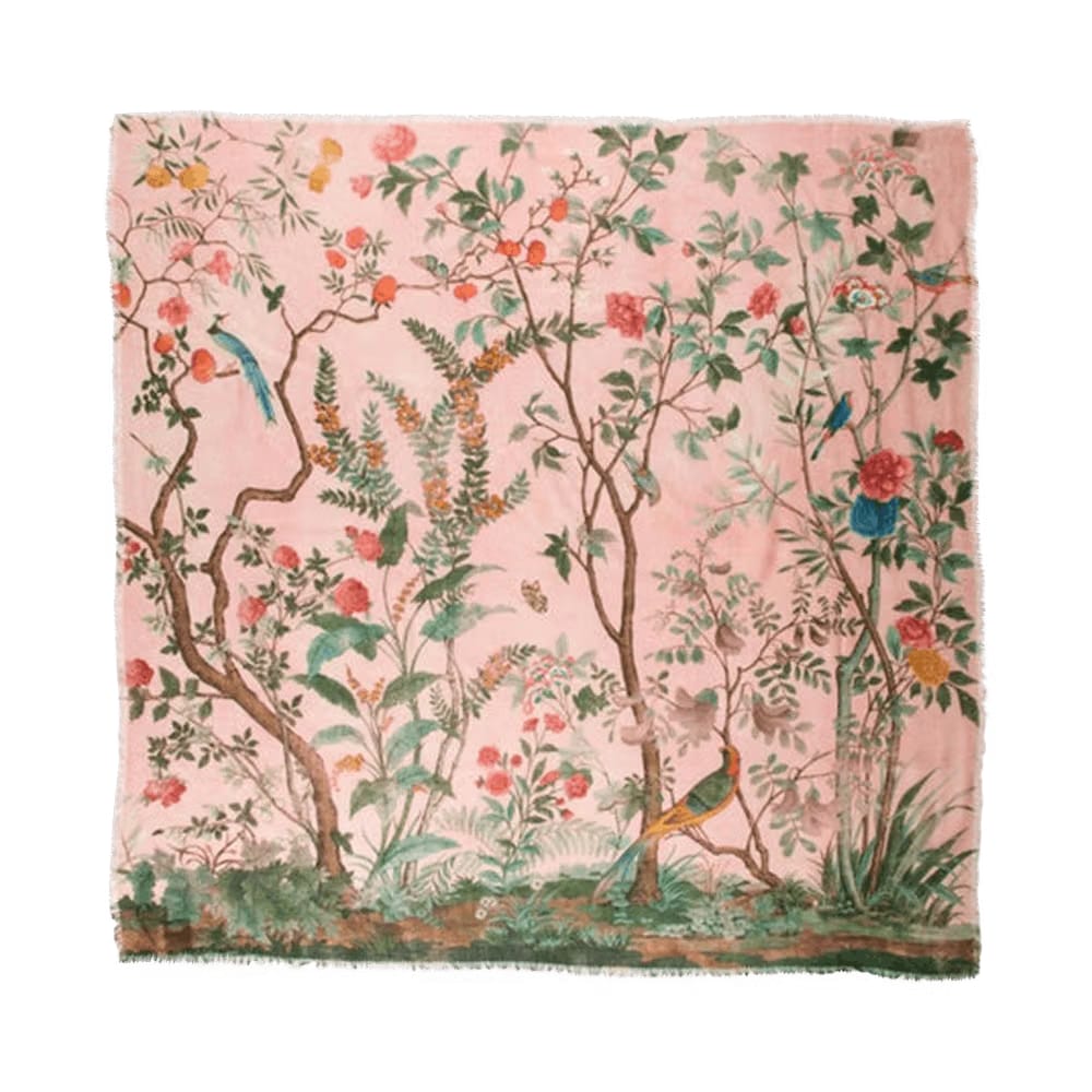 Gucci Tree Of Life Scarf Pink