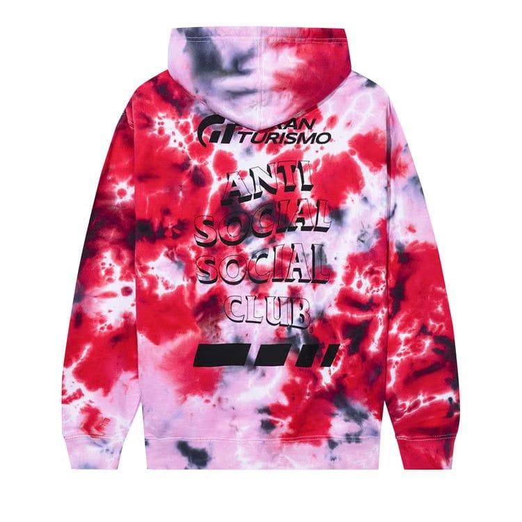 Anti Social Social Club x Gran Turismo Dye Hoodie Red