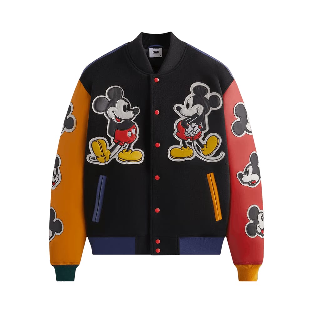 Kith For Mickey & Friends Wool Varsity Jacket Black