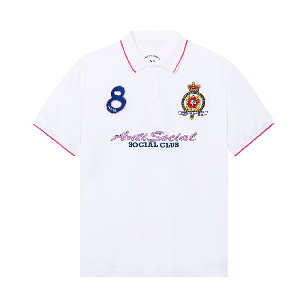 Anti Social Social Club Monegasque Polo Shirt White