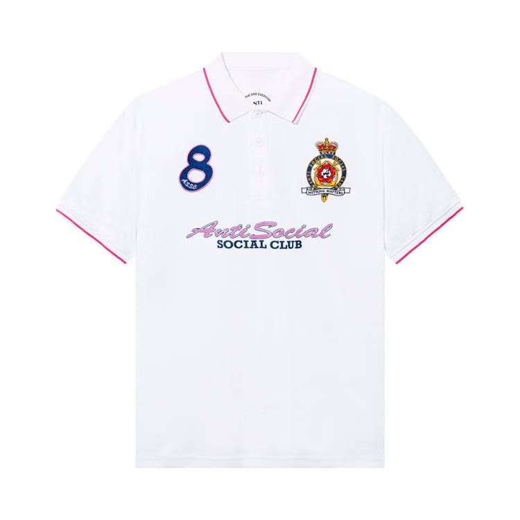 Anti Social Social Club Monegasque Polo Shirt White