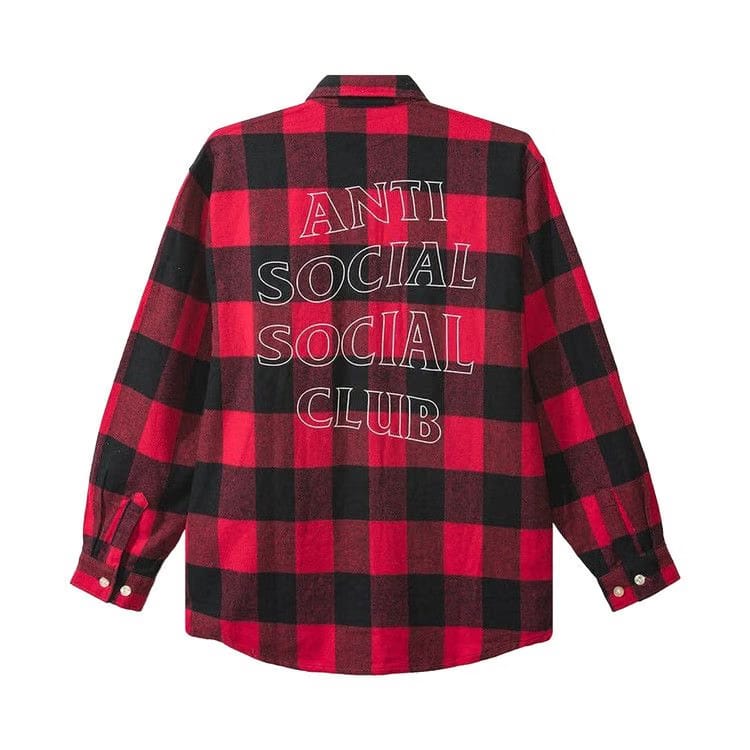 Anti Social Social Club Outlined Trip Flannel Red
