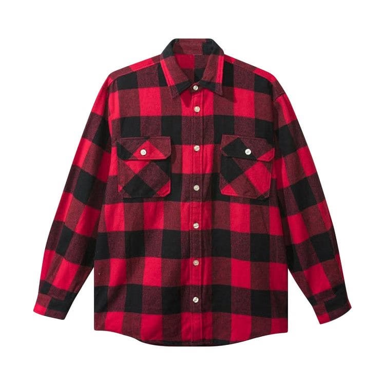 Anti Social Social Club Outlined Trip Flannel Red