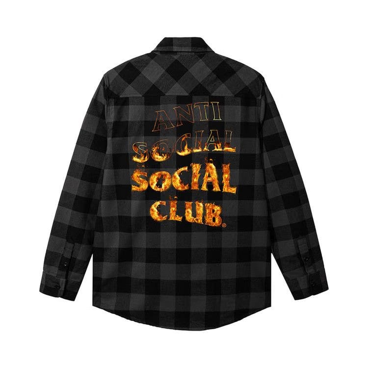 Anti Social Social Club A Fire Inside Flannel Black