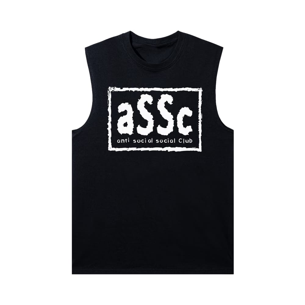 Anti Social Social Club x WWE NWO Muscle Tank Black