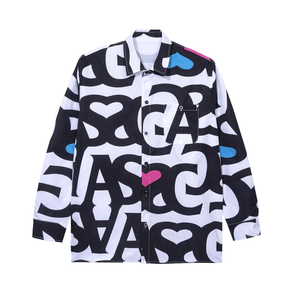 Anti Social Social Club Negative Space Long-Sleeve Button up White