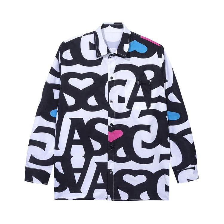 Anti Social Social Club Negative Space Long-Sleeve Button up White
