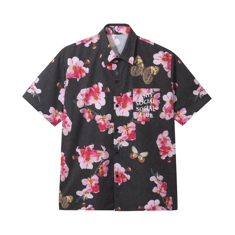 Anti Social Social Club Woody Button Up Black